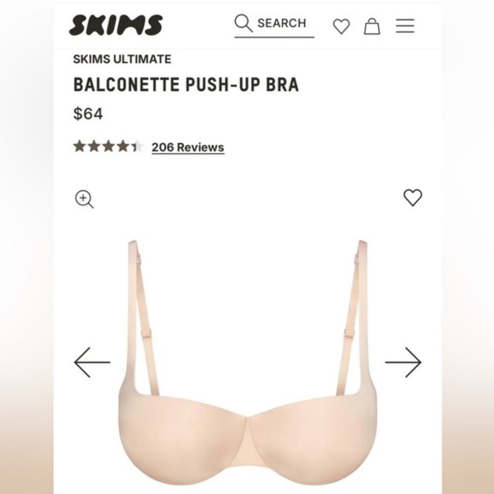 SKIMS Ultimate Balconette Bra Sand 38B